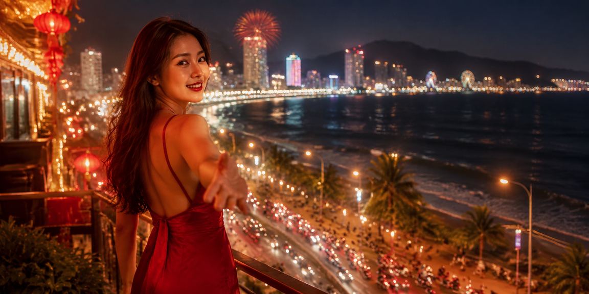 Người dùng tại Quy Nhơn theo dõi kết quả cá cược thể thao bên bờ biển buổi chiều
